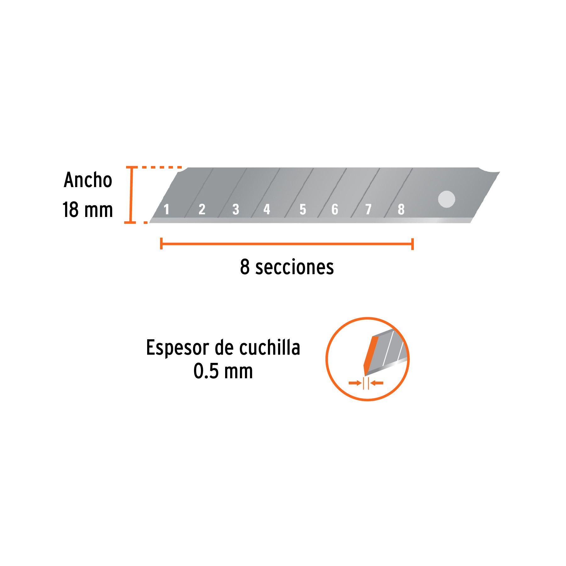 Estuche Con 50 Cuchillas SK4 De 18 Mm Para Cutter Truper Para