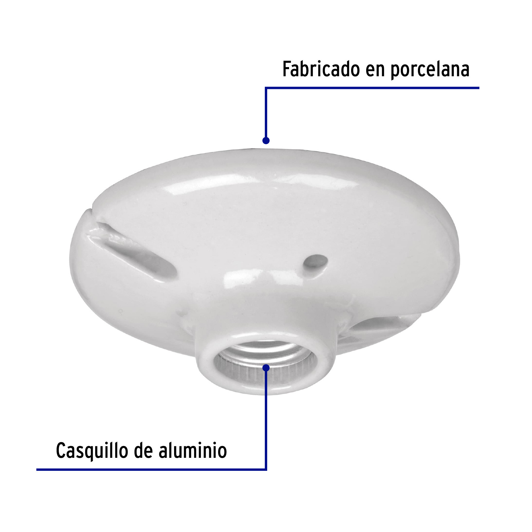 Portal Mpara De Porcelana Redonda A Granel Volteck