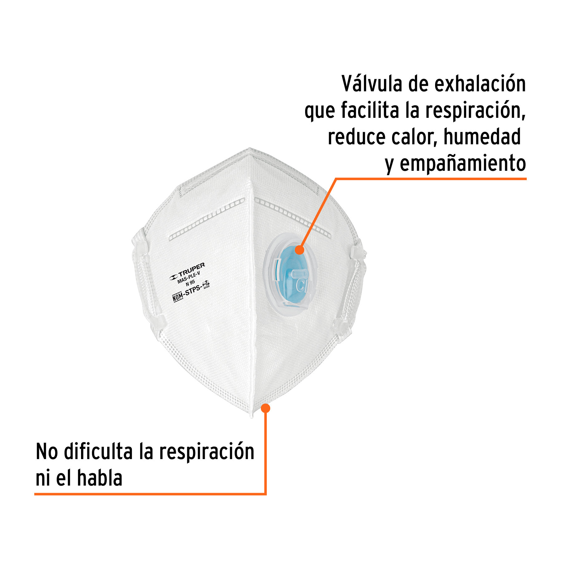 Respirador Plegable N Con V Lvula Para Part Culas Truper