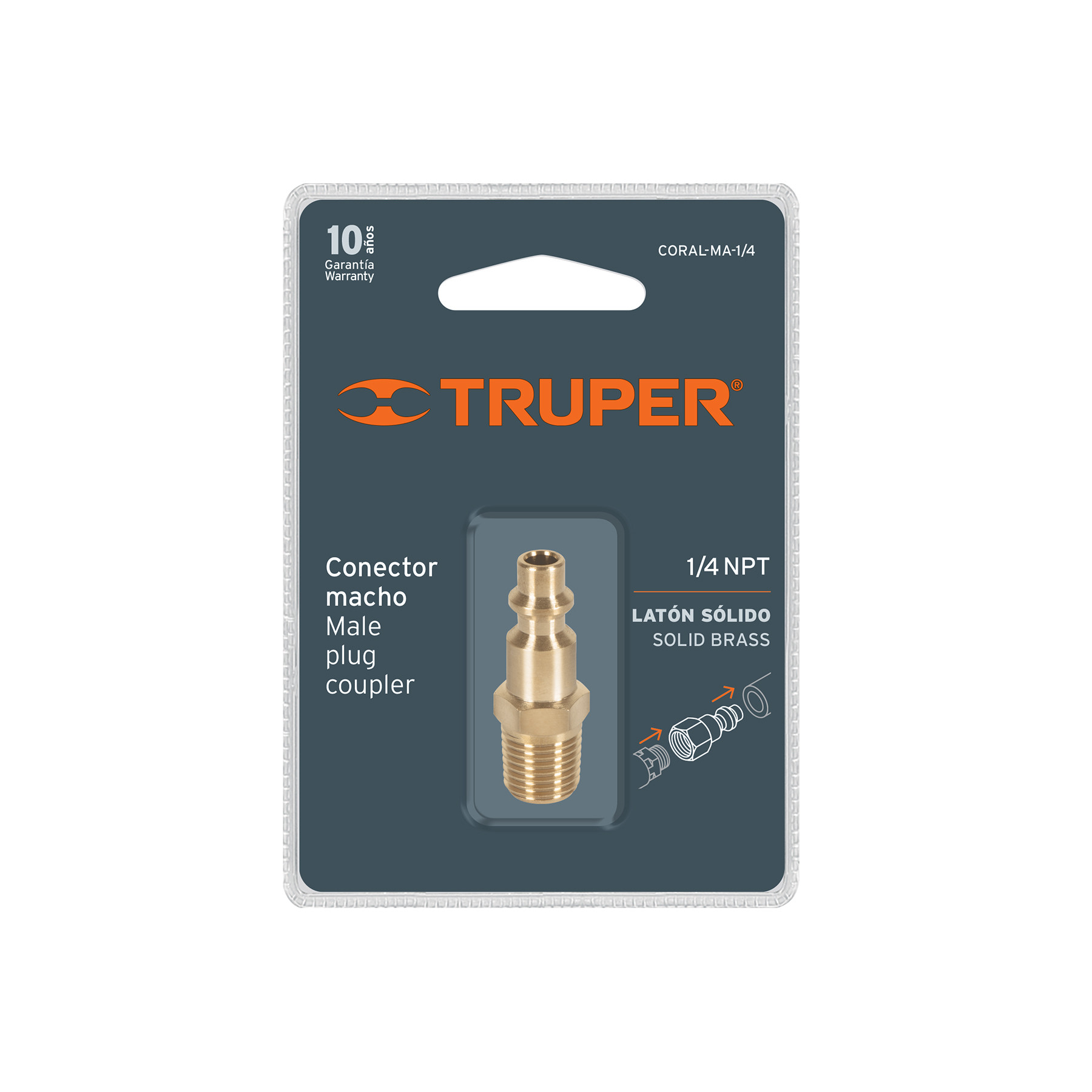 Conector rápido de latón tipo M cuerda 1 4 NPT macho Juegos De