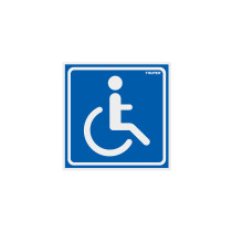 Letrero "Exclusivo personas con discapacidad",19x19cm